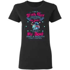 I Am A Stich Girl Was Born In With My Heart On My Sleeve Shirt, Hoodie, Tank 8