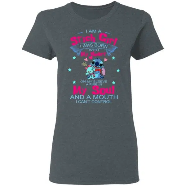 I Am A Stich Girl Was Born In With My Heart On My Sleeve Shirt, Hoodie, Tank 8