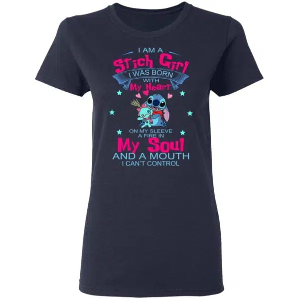 I Am A Stich Girl Was Born In With My Heart On My Sleeve Shirt, Hoodie, Tank 9