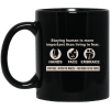 Staying Human Is More Important Than Living In Fear Hands Face Embrace Mug 2