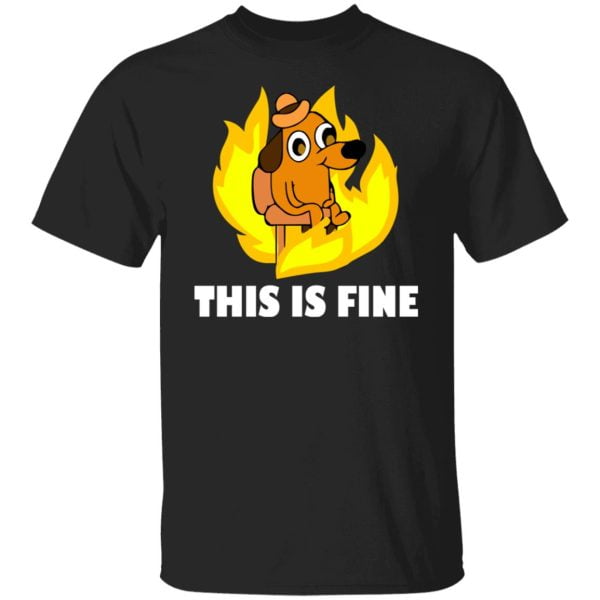 This Is Fine Dog Internet Meme Burning San Francisco Shirt, Hoodie, Tank 3
