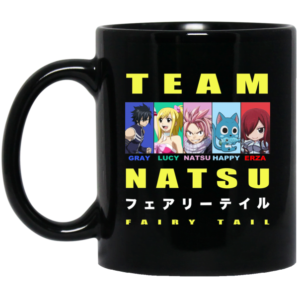 Team Natsu Fairy Tail Gray Lucy Natsu Happy Erza Mug 3