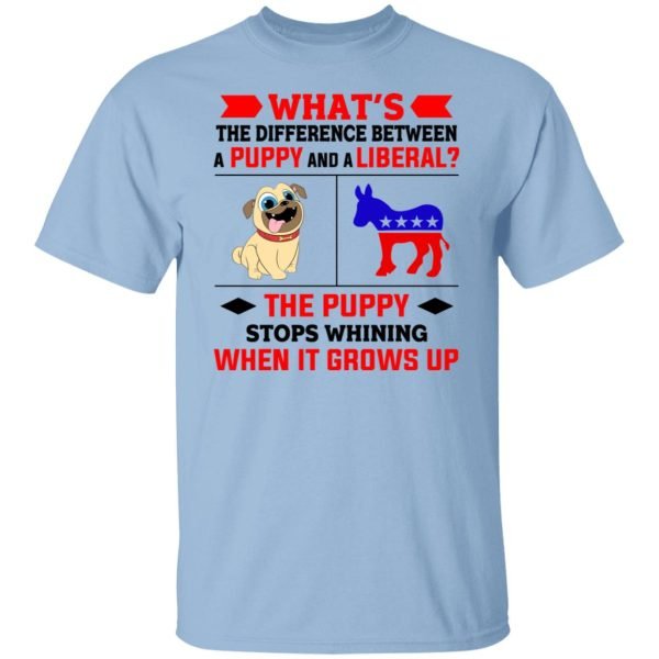 What's The Difference Between A Puppy And A Liberal The Puppy Stops Whining When It Grows Up Shirt, Hoodie, Tank 3