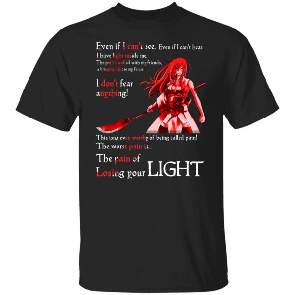 Fairy Tail Erza Scarlet Kimono Even If I Can't See Even If I Can't Bear Shirt, Hoodie, Tank 3