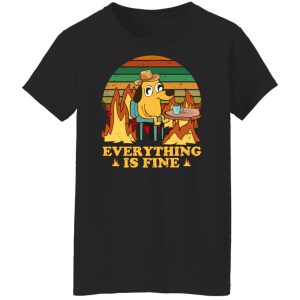 Everything Is Fine Dog Internet Meme Burning San Francisco Shirt, Hoodie, Tank 8