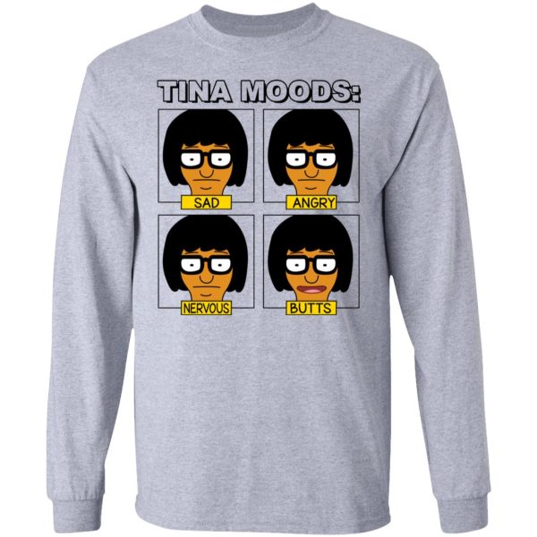 Tina Moods Sad Angry Nervous Butts Bob's Burgers Shirt, Hoodie, Tank 2