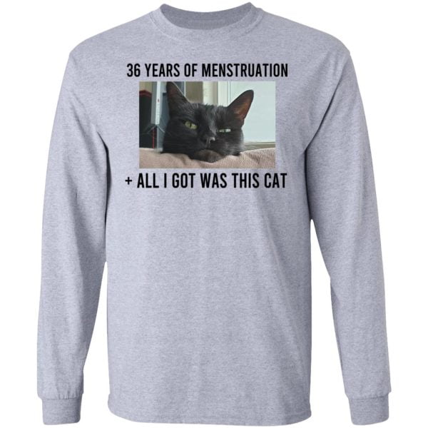 36 Years Of Menstruation All I Got Was This Cat Shirt, Hoodie, Tank Apparel 3